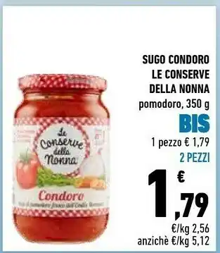 Conad City Le Conserve Della Nonna - Condoro Sugo Al Pomodoro 350 G(ml) offerta
