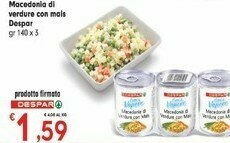 Despar Despar Macedonia Di Verdure Con Mais offerta