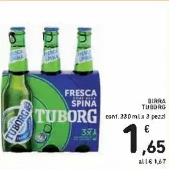 Spazio Conad Tuborg Birra 230ml x 3 pezzi offerta