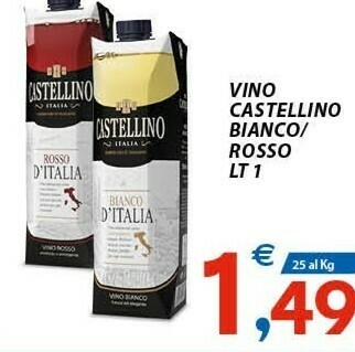 Vivo Supermercati Castellino Vino Bianco 1000 G(ml) offerta