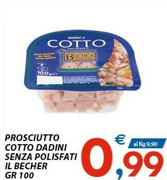 Vivo Supermercati Bechèr Prosciutto Cotto Dadini Senza Polisfati offerta