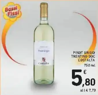 Spazio Conad Costalta Pinot Grigio Trentino Doc 750ml offerta