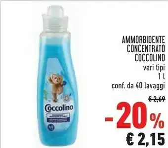 Conad Coccolino Ammorbidente Concentrato 1000 Ml offerta