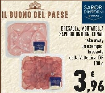 Conad Conad - Sapori E Dintorni Bresaola Della Valtellina IGP Punta D'Anca 100 G(ml) offerta
