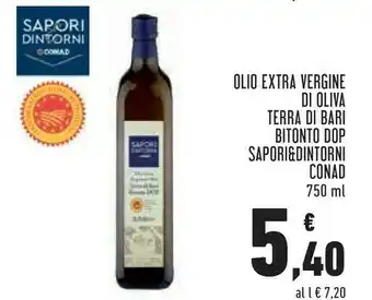 Conad Sapori&dintorni Conad Olio Extra Vergine Di Oliva Terra Di Bari Bitonto Dop 750 Ml offerta