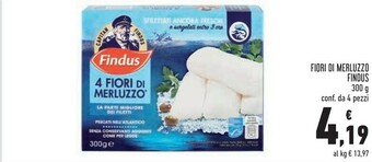 Conad Findus 4 Fiori Di Merluzzo 300 G(ml) offerta