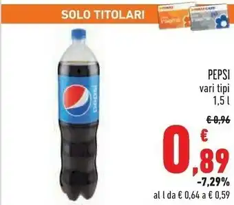 Conad Pepsi Light 1500 G(ml) offerta