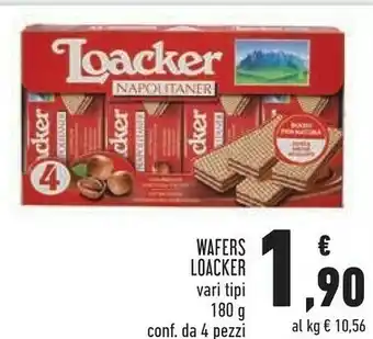 Conad Loacker Napolitaner offerta