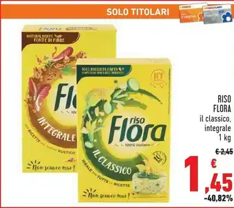 Conad Riso Flora - Riso Integrale 1000 g(ml) offerta