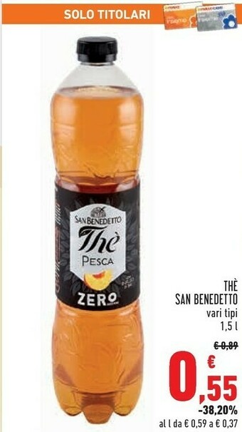 Conad San Benedetto The Verde Con Aloe Vera 1500 G(ml) offerta