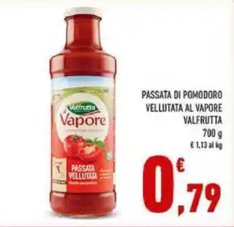Conad PASSATA DI POMODORO VELLUTATA AL VAPORE VALFRUTTA 700 g offerta