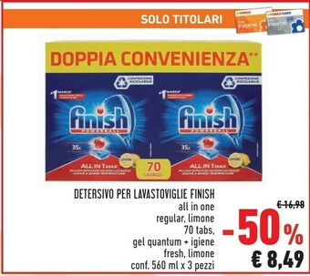 Conad Finish Detersivo Per Lavastoviglie offerta