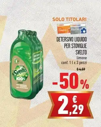 Conad Svelto Detersivo Liquido Per Stoviglie Limone offerta