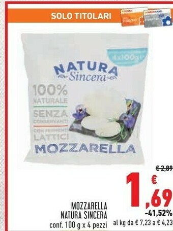 Conad Natura sincera Mozzarella offerta