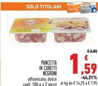 Conad Negroni Pancetta Affumicata A Cubetti offerta