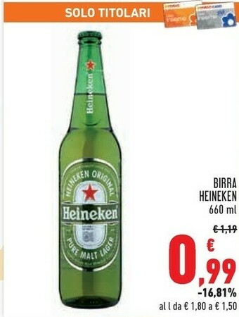 Conad Heineken Birra 660 G(ml) offerta