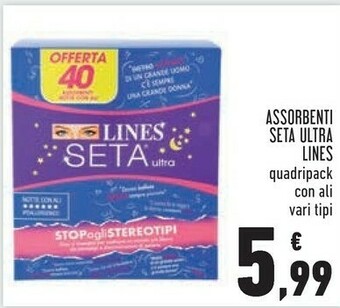 Conad Lines Assorbenti Seta Ultra offerta