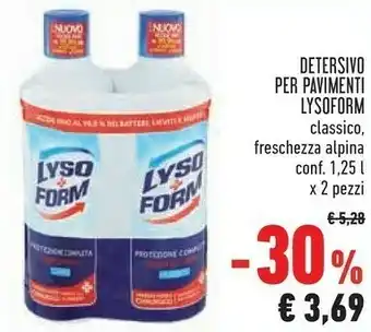 Conad Lysoform Detersivo Per Pavimenti Classico 2500 Ml offerta