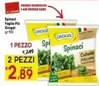 Despar Orogel Orogel - Spinaci Cubello Foglia Più I Vegetali offerta