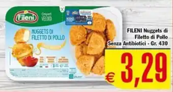FILENI Nuggets di Filetto di Pollo Senza Antibiotici - Gr. 430