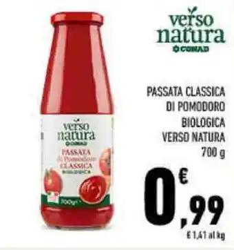 Conad PASSATA CLASSICA DI POMODORO BIOLOGICA VERSO NATURA 700 g offerta