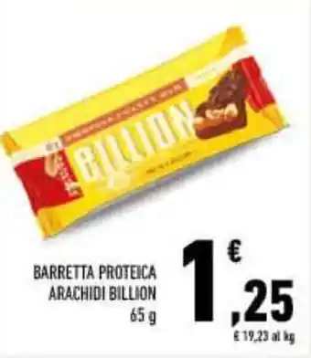 Conad BARRETTA PROTEICA ARACHIDI BILLION 65 g offerta
