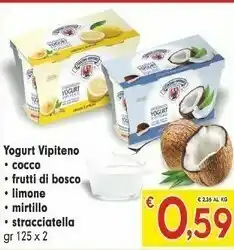 Despar Vipiteno Sterzing Yogurt Cocco offerta