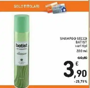 Spazio Conad Bastist Shampoo Secco 200ml offerta