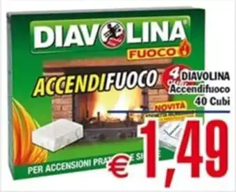 DIAVOLINA Accendifuoco 40 Cubi