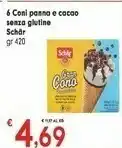 Despar Schar 6 Coni Panna E Cacao Senza Glutine offerta