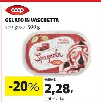 Coop Coop Gelato In Vaschetta offerta