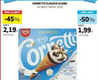 Coop Algida Cornetto Classico offerta