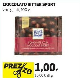 Coop Ritter sport Cioccolato Alpenmilch offerta