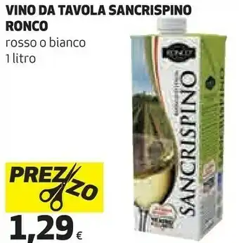 Coop Cantine Ronco - San Crispino Vino Rosso 1000 g(ml) offerta