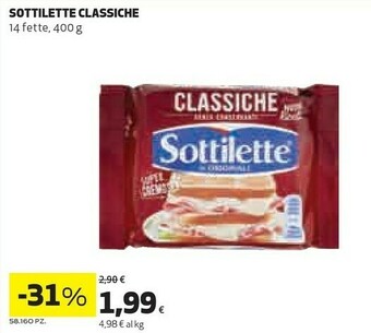 Coop Mondelez Sottilette Le Originali Classiche 400 G(ml) offerta