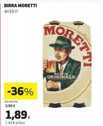 Coop Birra Moretti - Birra Moretti 330 G(ml) offerta