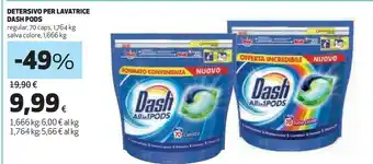 Coop Dash Detersivo Per Lavatrice Regular 70 Caps/ Salva Colore offerta