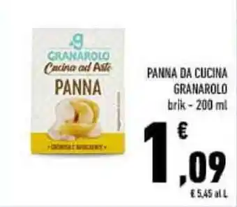 Conad PANNA DA CUCINA GRANAROLO brik - 200 ml offerta