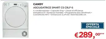 Coop Candy Asciugatrice Smart CS C9LF-S offerta