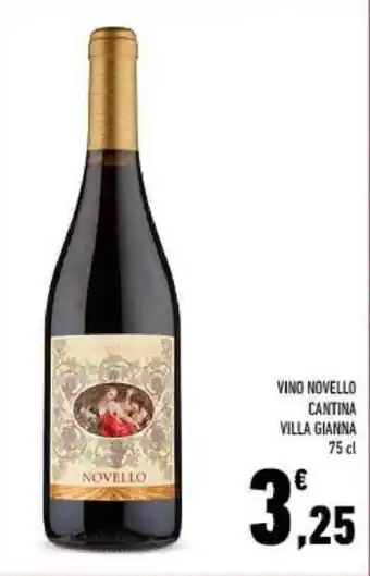 Conad VINO NOVELLO CANTINA VILLA GIANNA 75 cl offerta