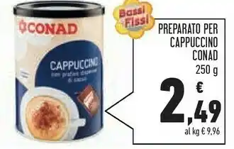 Conad Conad Preparato Per Cappuccino 250 G offerta