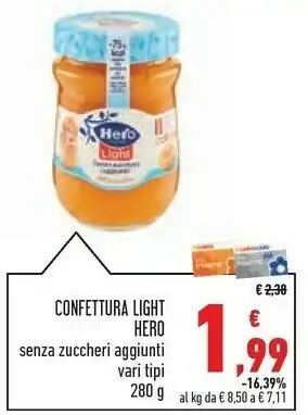 Conad Hero - Albicocche Light 280 G(ml) offerta