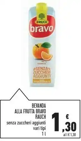Rauch Bevanda Alla Frutta Bravo Arancia Senza Zuccheri Aggiunti 1 L