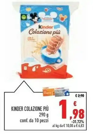 Conad Ferrero Kinder Colazione Più Integrale 290 G(ml) offerta