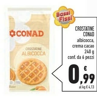 Conad Conad - Crostatine Albicocca 240 G(ml) offerta