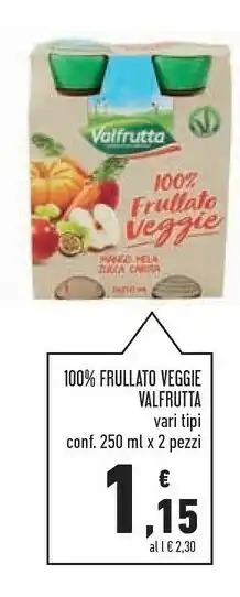 Conad Valfrutta 100% Frullato Veggie Pera Finocchio Zenzero 500 G(ml) offerta