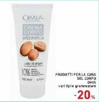 Spazio Conad -20% Omia Prodotti per La Cura del Corpo offerta