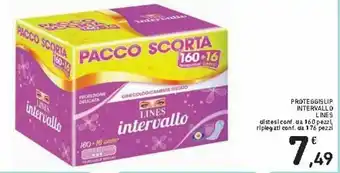 Spazio Conad Lines Proteggi Slip Intervallo 160 pezzi, 176 pezzi offerta