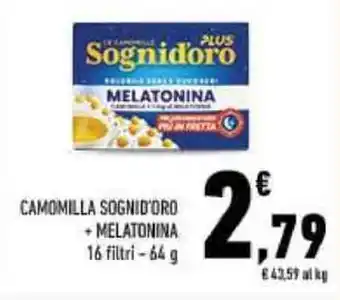 Conad CAMOMILLA SOGNID'ORO - MELATONINA 16 filtri -64 g offerta
