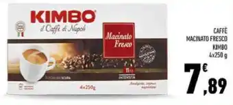 Conad CAFFÉ MACINATO FRESCO KIMBO 4x250 g offerta
